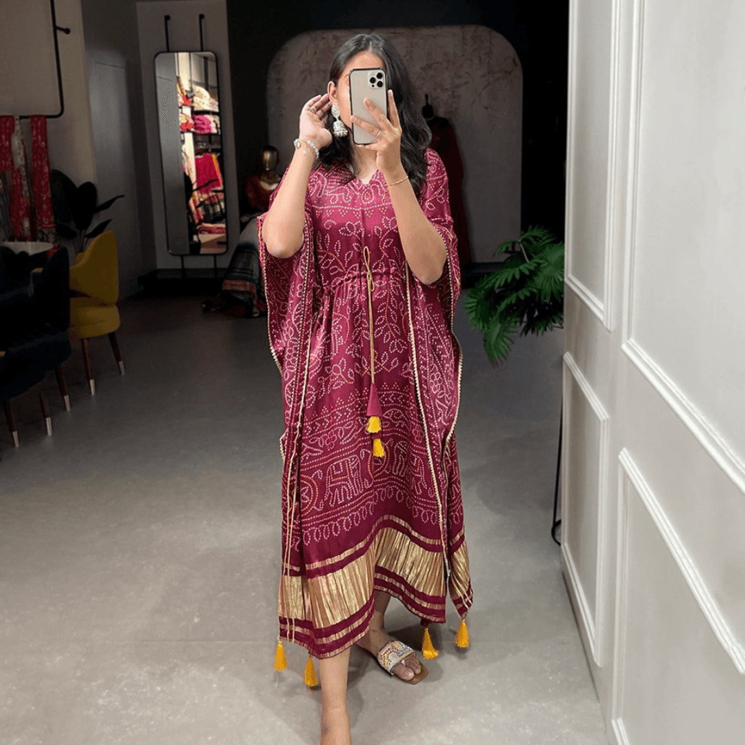 Bandhani Red Print