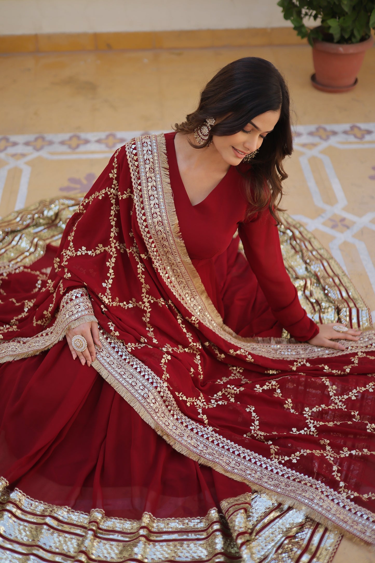 EXQUISITE DESIGNER GOWN SET KF-130