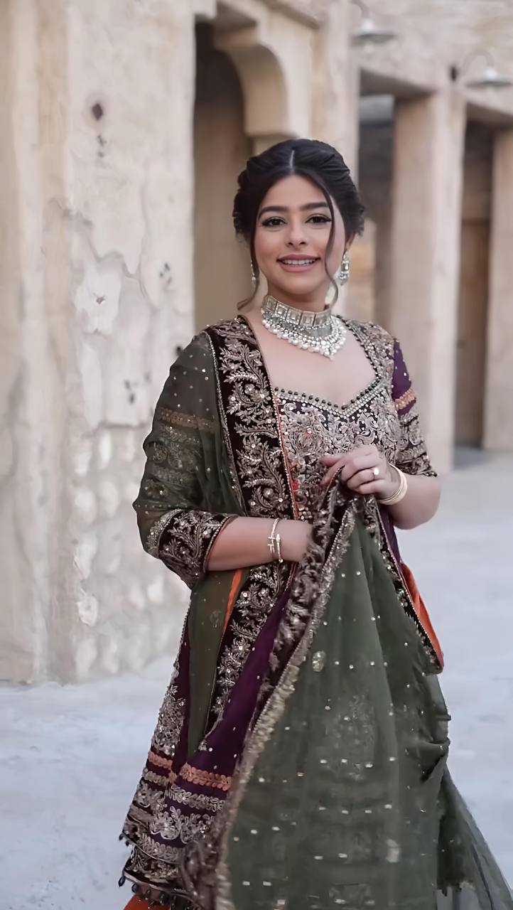 Embroidered Georgette Sharara Set KFNS-841