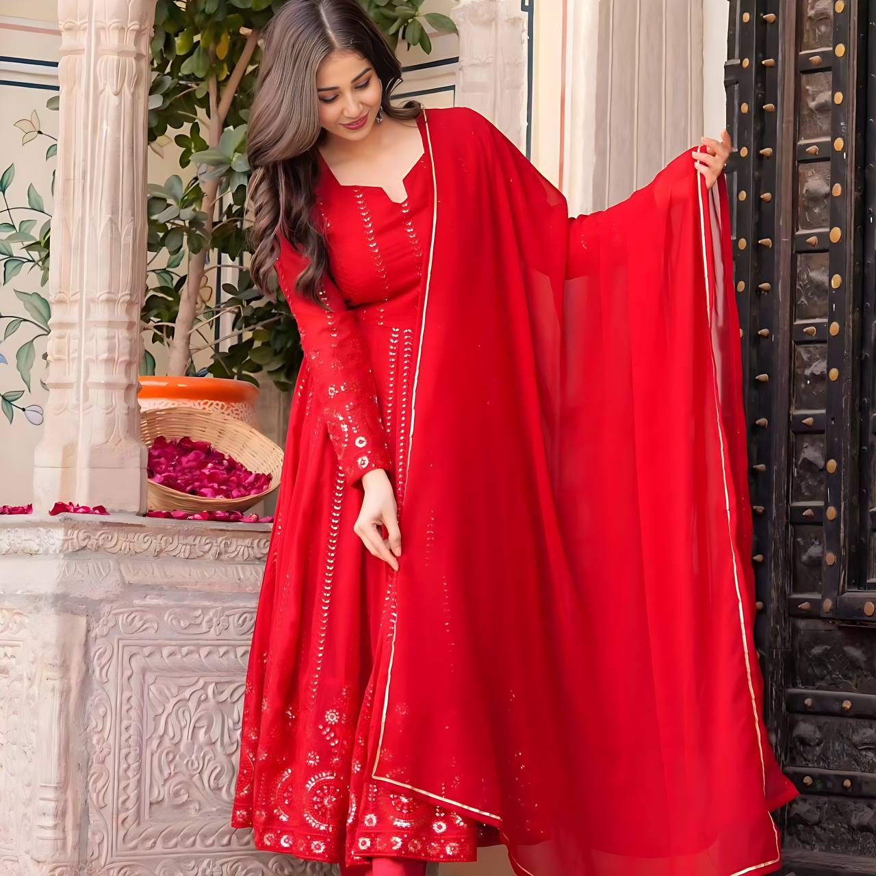 PREMIUM READYMADE  ANARKALI SUIT SET [3 PIS] KF-6035