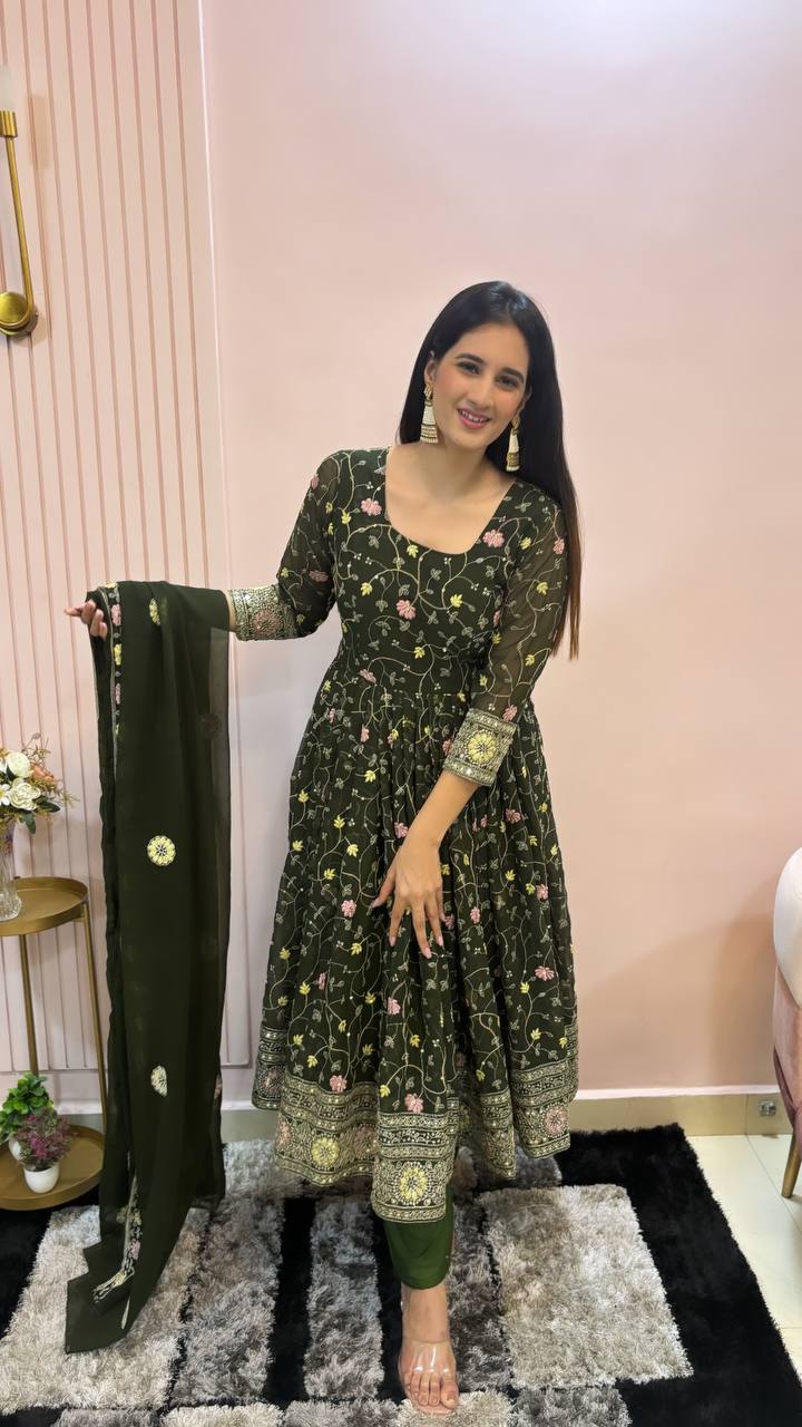 Presenting the New Designer Party Wear Gown in Stunning New Color KF-3017