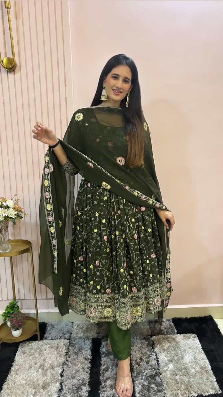 Presenting the New Designer Party Wear Gown in Stunning New Color KF-3017